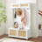 Versatile Hall Tree Shoe Rack With Rattan Door For Entryway Organization-942161168