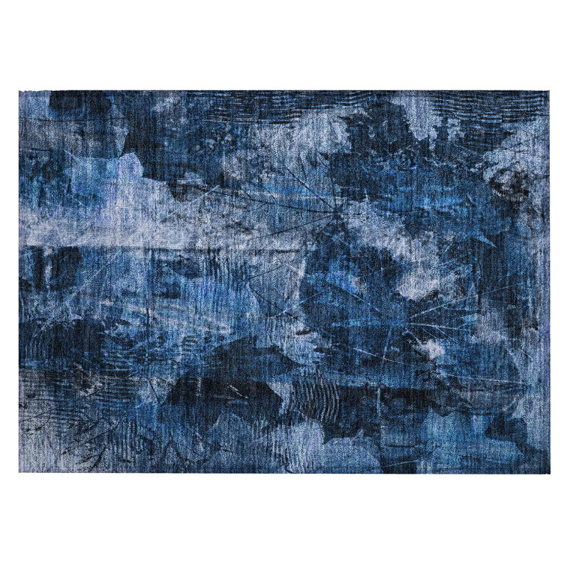 Washable Floral Indoor / Outdoor Rug, Rectangle 1'8" x 2'6"
