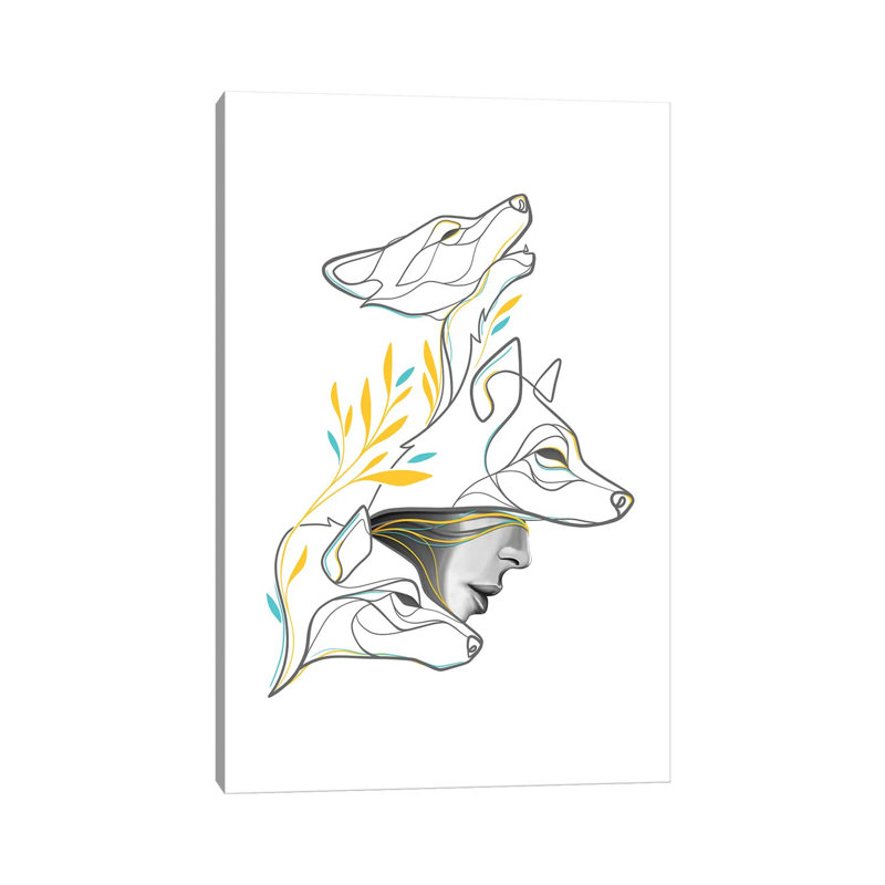 Wolfpack by Dane Khy - Print on Canvas, Wrapped Canvas, 66.04cm H x 45.72cm W x 3.81cm D
