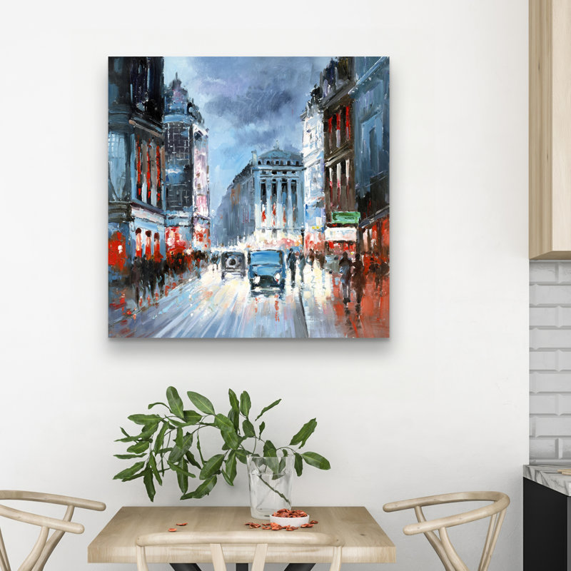 Abstract city - 32"x32" art on canvas