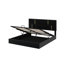 Grand lit plateforme tapissier en velours avec système de rangement hydraulique-979019218