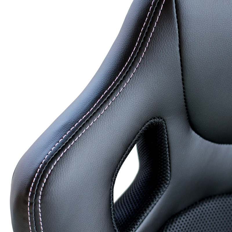 Fauteuil de jeu en similicuir Damiansville, Noir