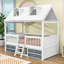 Lit maison en bois 4 tiroirs avec lanterneaux et tablettes-1010170254-1010170252