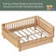 Lit plateforme en bois pour enfants, lit simple en bois à profil bas avec rails pour filles et garçons-2056067215-2056067209