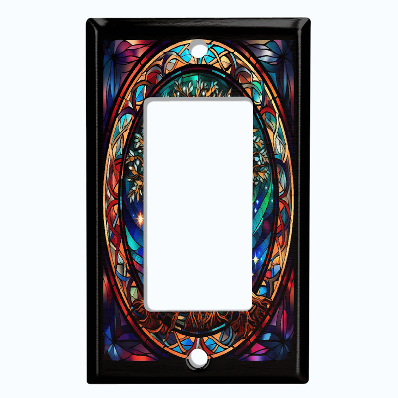 Christmas Festive Tree Lights 1 - Gang Toggle Light Switch Standard Wall Plate