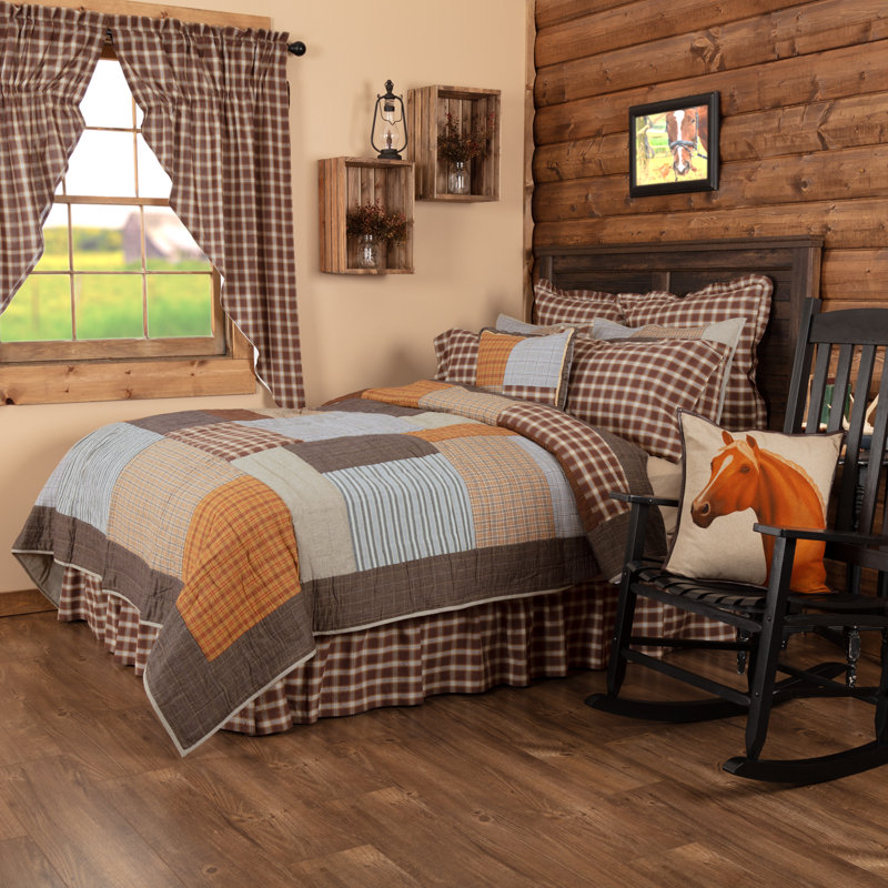 Rory Twin Reversible Cotton Patchwork Quilt Set