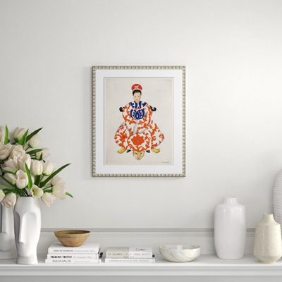 Silk Scroll, Woman par Dana Gibson - Peinture encadrée sur papier