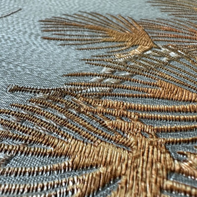 Embroidered Pine Tree Wallpaper