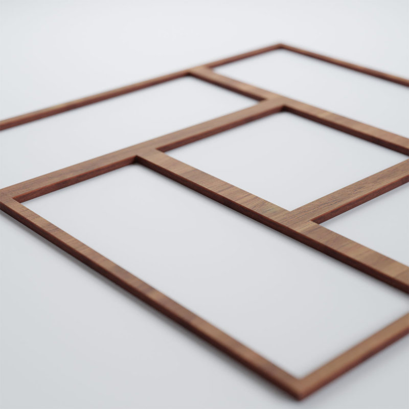 Panneaux muraux décoratifs en bois Sheffield, Noyer, H 11 3/8 po x l 11 3/8 po x P 3/8 po