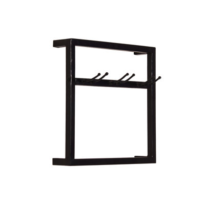 Spearman 4 Bottle Wall Shelf in Black