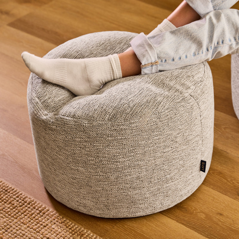 55cm Wide Round No Pattern Pouffe Ottoman
