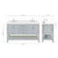 ARIEL Magnolia 60 Double Sink Bathroom Vanity with Top-25694197