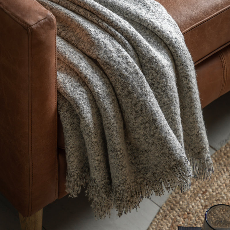 Aunaleigh Throw Blanket, Dark Grey