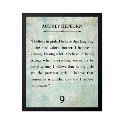 Audrey Hepburn I Believe in Pink No1