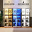 5-Tier Display Cabinet with 3 Color Led Lights and Human Sensor Function-302870665