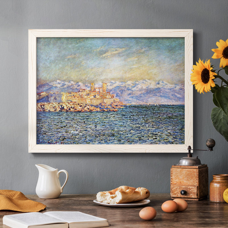 "The Old Fort In Antibes" par Monet, reproduction d'art sur toile, Blanc, H 18 po x l 26 po x P 1,5 po