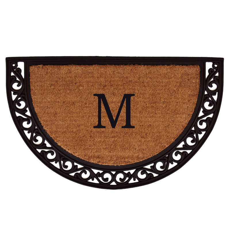 Assemgul Non-Slip Outdoor Doormat, Semi-Circle 1'6" x 2'6", M
