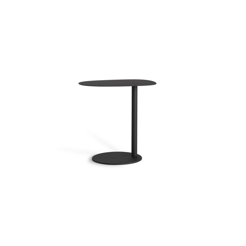 Table de bout avec tablette Perch, Noir