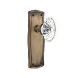 Prairie Plate with Oval Fluted Crystal Door Knob