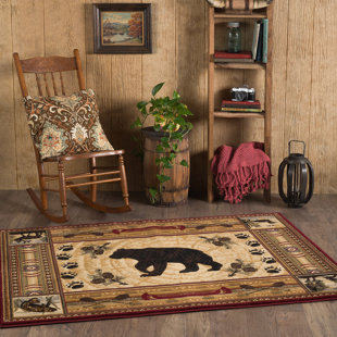 Indoor Funny Doormat for Entryway Brown Bear Welcome Mats for Front Door  Western Rustic Shoe Mat Cabin Decor Floor Mat Non-Slip Rug