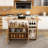 Folding Dining Table With Storage, Walnut Mdf, Modern Compact Design For Homes