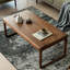 Table basse rectangulaire simple en bois massif-109701233