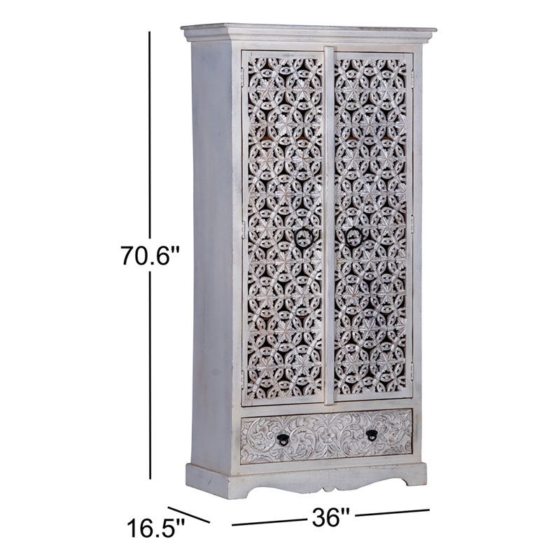 Armoire Sargeant, Blanc délavé