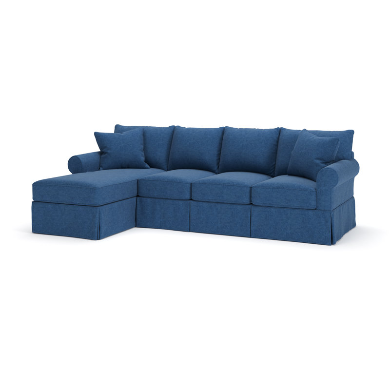 Amari Chaise Sectional, Classic Indigo Denim, Left Hand Facing