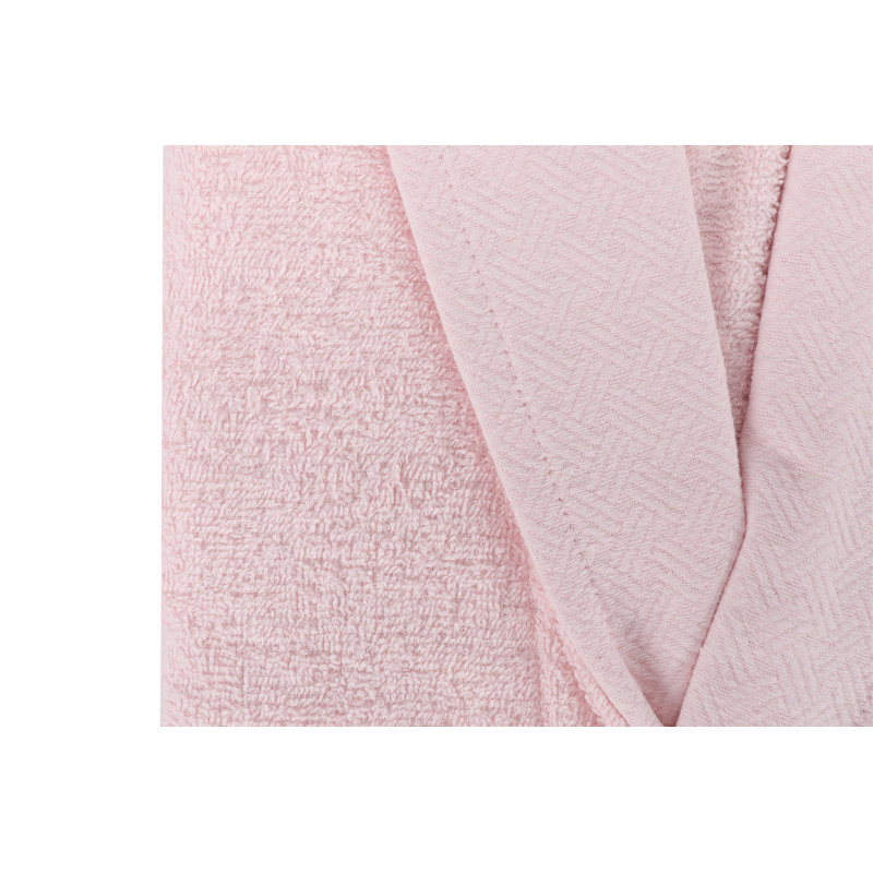 Peignoir au-dessus du genou 100% coton avec poches Leong, Rose, TTG