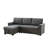 Sierra 84" Dark Gray Linen Reversible Sleeper Sectional Sofa With Storage Chaise-296995490