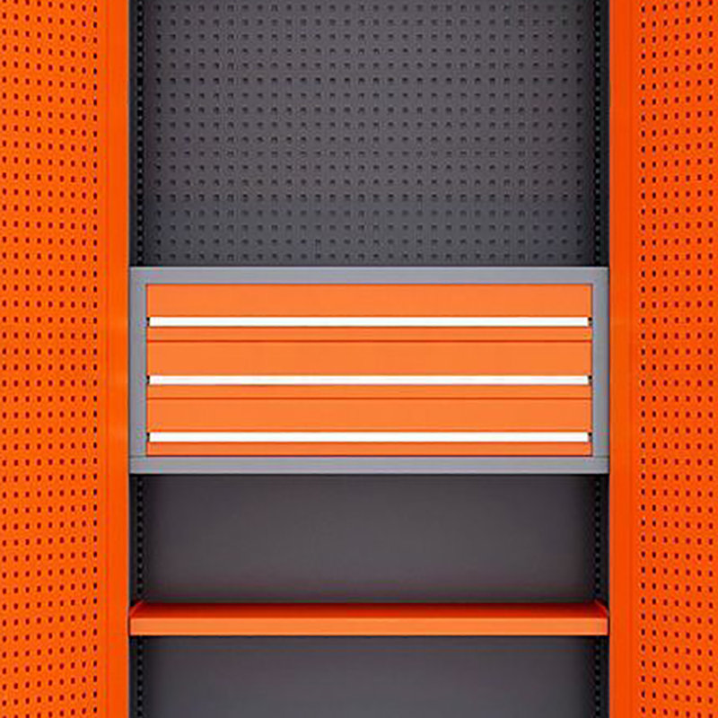 Casier à outils, Gris / Orange