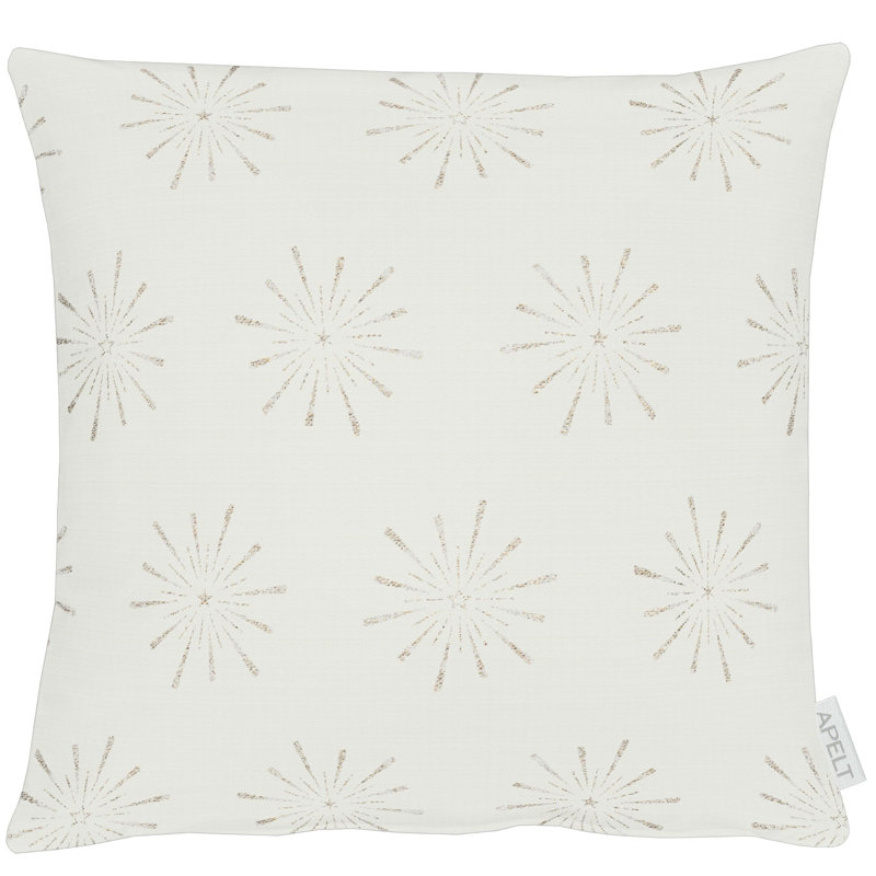 Brais Square Throw, 39cm H x 39cm W, Gold/Ivory, Polyester/Polyfill