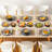  18-Piece Gray Reactive Glaze Ceramic Dinnerware Set for 6,Bubble Texture Plates,Dessert Plates & Cereal Bowls,Dishwasher & Oven Safe-1335396384
