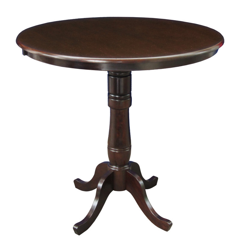 Mosteller Solid Wood Dining Table, Rich Mocha, 36" H x 36" W x 36" D