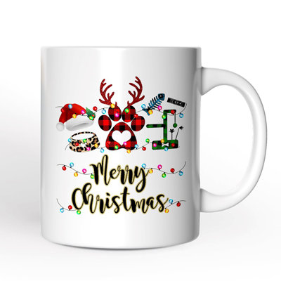 Mug Cat Buffalo Plaid Christmas, Cat Mom Gift