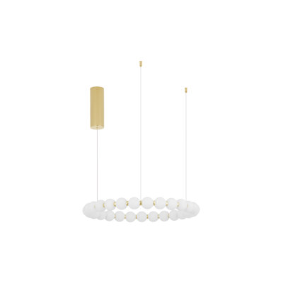 3 - Light Gold LED Crystal Pendant