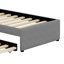 Lit plateforme tapissier avec lit gigogne