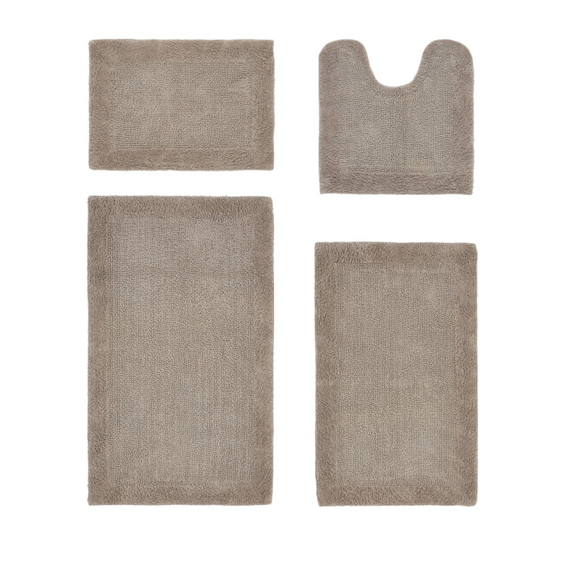Ensemble de tapis pour salle de bain 4 pièces Edge, 4 pièces (17 po x 24 po | 20 po x 20 po | 21 po x, Beige