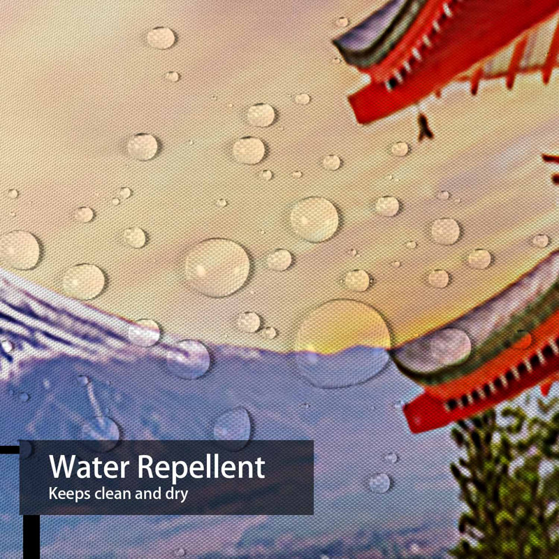 Rideau de douche japonais avec 12 crochets, L 72 po x l 84 po