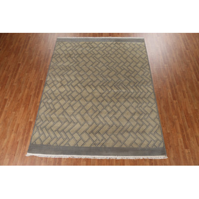 One-of-a-Kind 7'11" X 9'11" New Age Wool Area Rug in