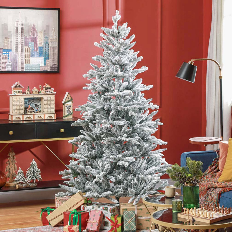Arbre de Noël artificiel enneigé 6 pi, H 6 pi