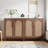 Set Of 2 Rattan Sideboard Buffet Cabinet