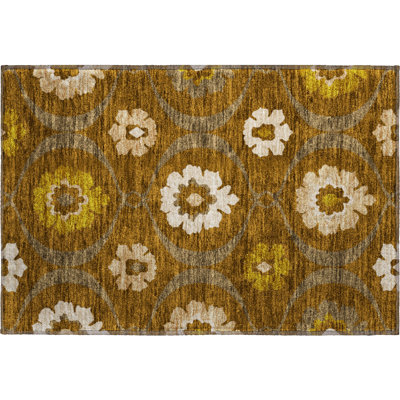 Premium Machine Washable Prisco Mocha Rug