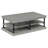 Alfonso Coffee Table With Wooden Legs & 2 Open Shelves-2002280574