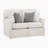 Abuzar 55.5" Coastal Textured Fabric 2-Seater Loveseat with Reversible Back and Seat Cushions, High-Density Foam over Pocket Coils