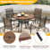 Eilardt 4 - Person Metal Patio Dining Set with Round Table