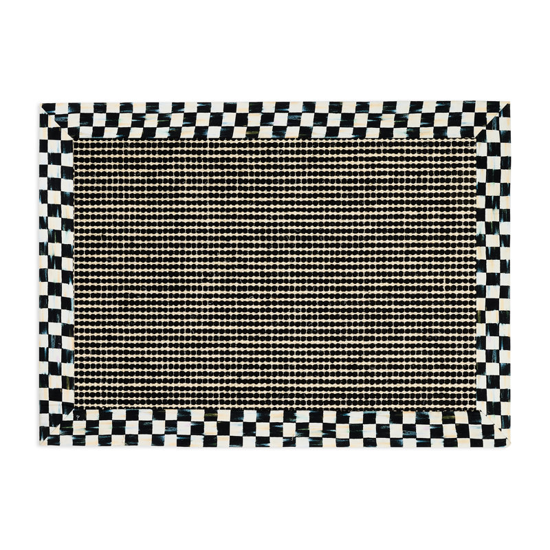 Courtly Check Sisal Dot Rug, Rectangle 2' x 3'
