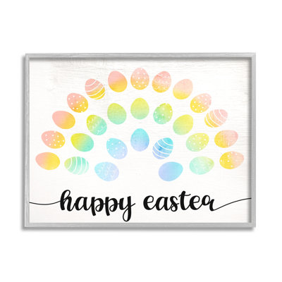 " Happy Easter Phrase Ed Egg Rainbow " by Daphne Polselli