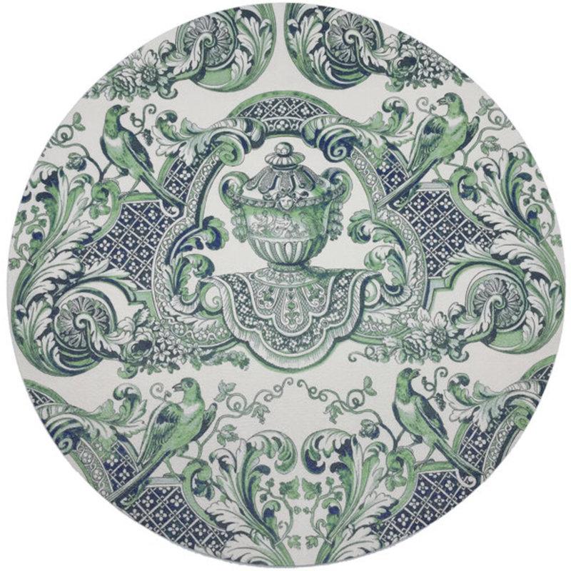 Royal Delft William and Mary Pebble 16" Vinyl Placemat, Green