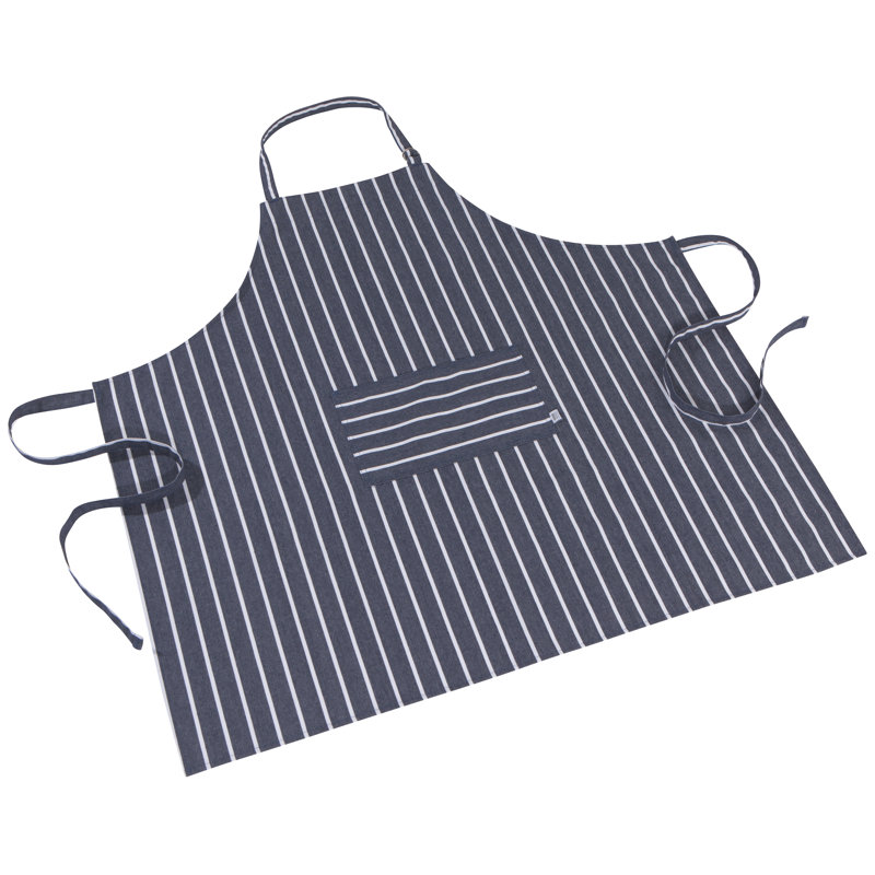 Striped Cotton Bib Apron